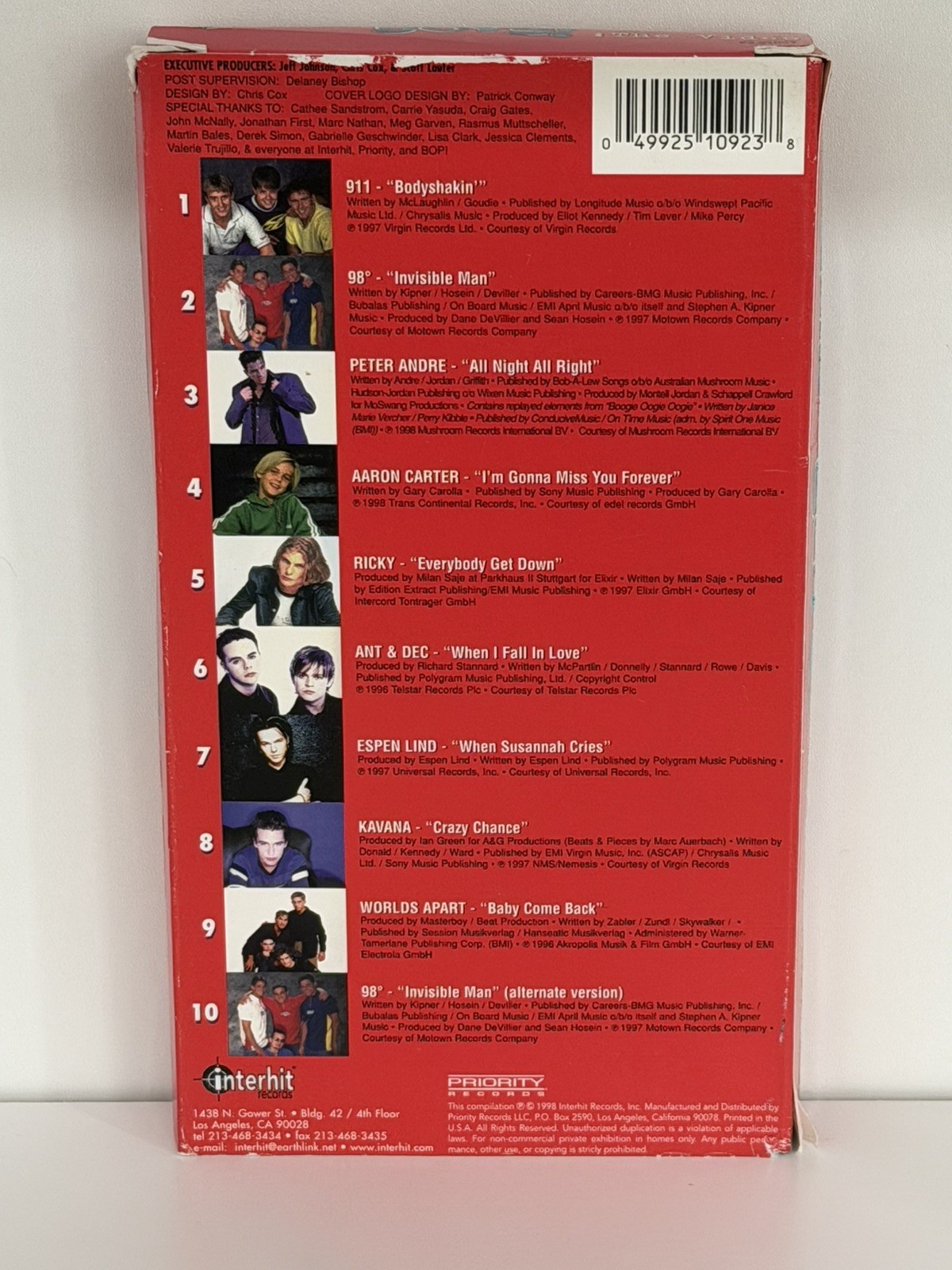 Bop Boys! The Video (98 Degrees, Aaron Carter, 911, Ricky, Worlds Apart) - VHS