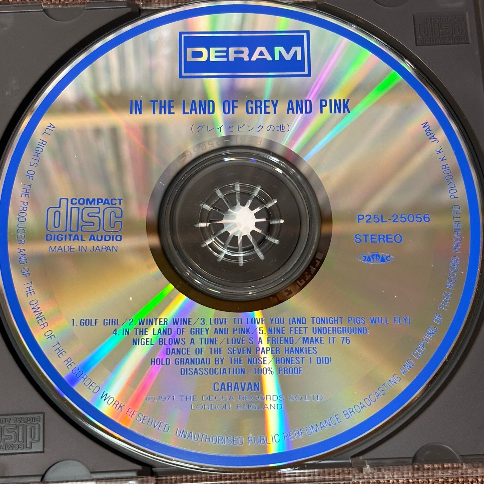 CARAVAN In The Land Of Grey And Pink JAPAN CD P25L-25056 -A1F11 1989 issue Dawn
