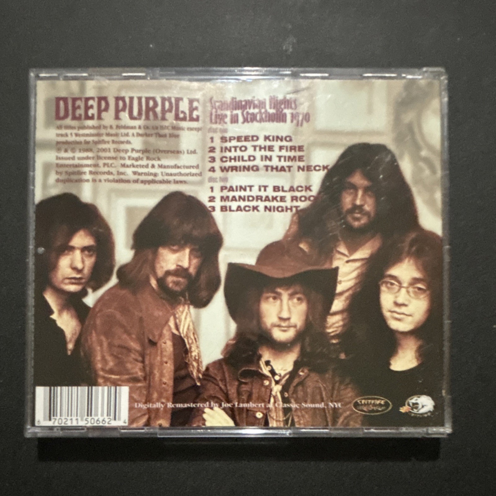 Deep Purple Scandinavian Nights: Live in Stockholm 1970 CD Remastered Live 2001