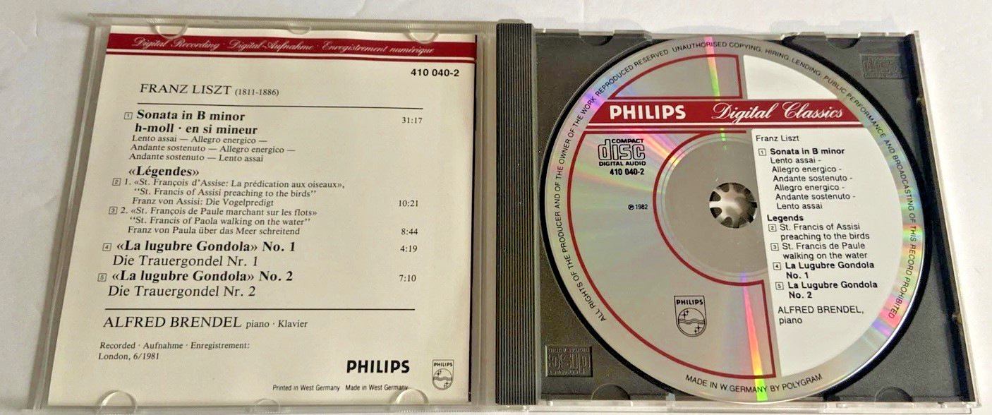 Franz LISZT CD - Sonata - Alfred Brendel Piano - 1981