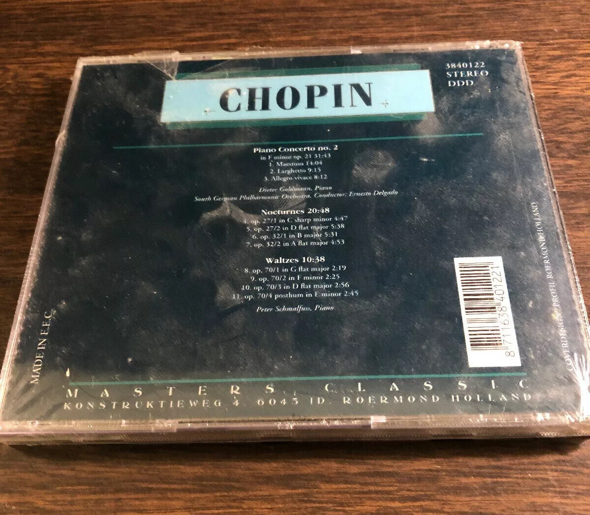 Chopin Masters Classic CD, Piano Concerto no. 2, Nocturnes, Waltzes NEW Unopened