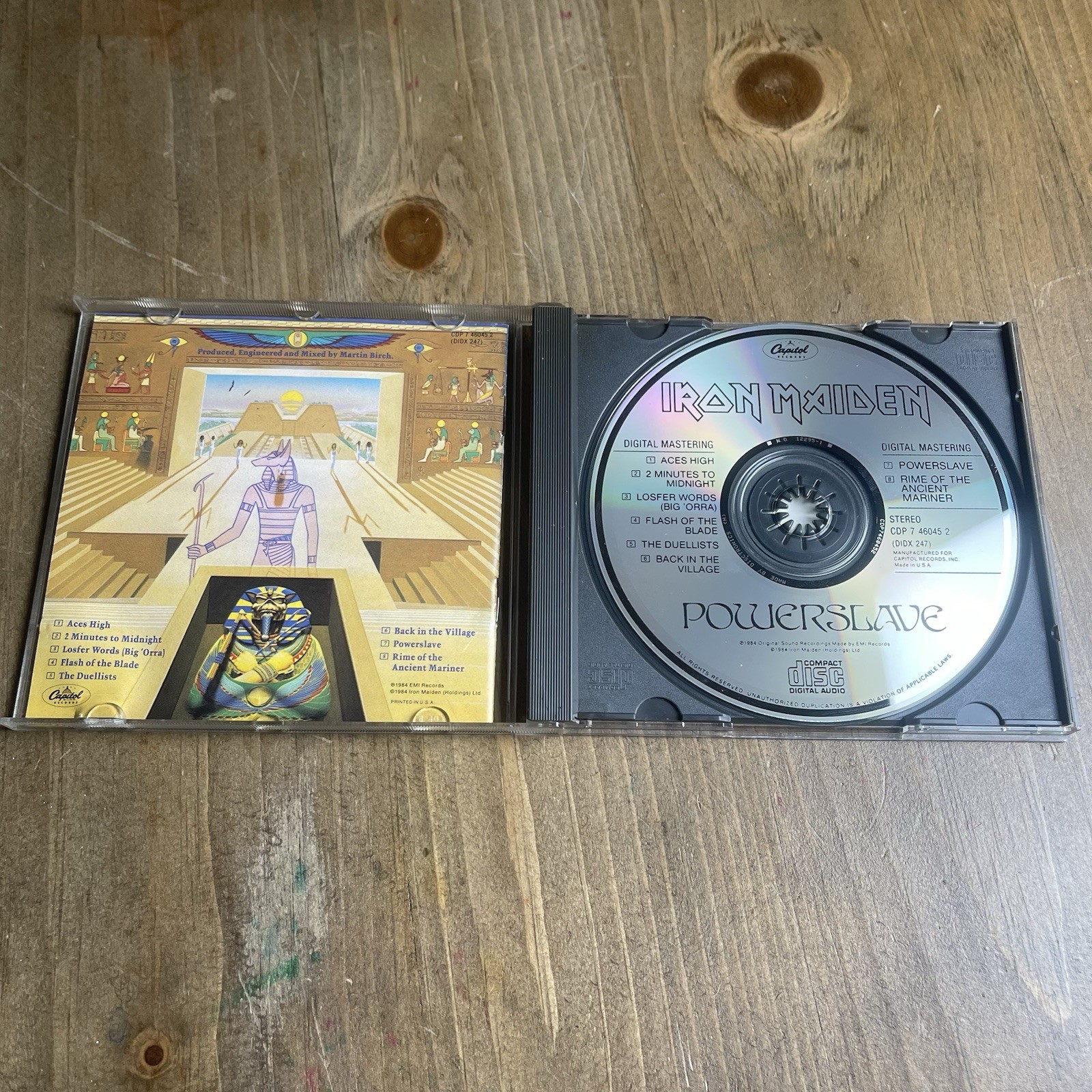 Iron Maiden - Powerslave (1984) CD, Original Mastering Capitol CDP 7 46045 2
