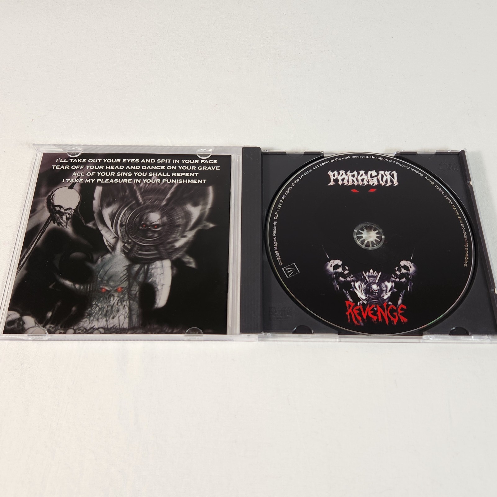 PARAGON - Revenge (CD 2005) w/ Manowar Bonus Track Heavy Metal NM Fast FREE Ship