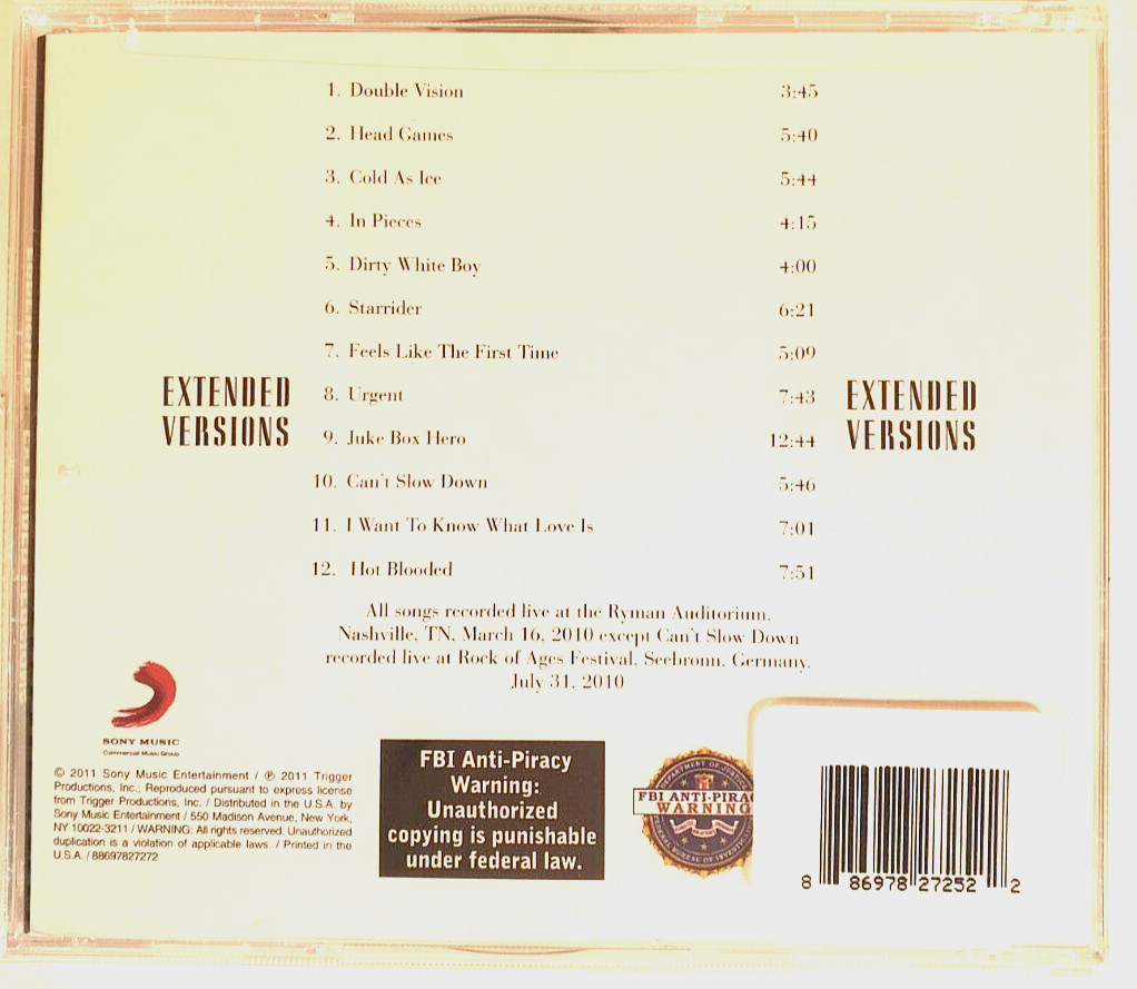 2011 *Foreigner, extended Versions, Sealed CD,