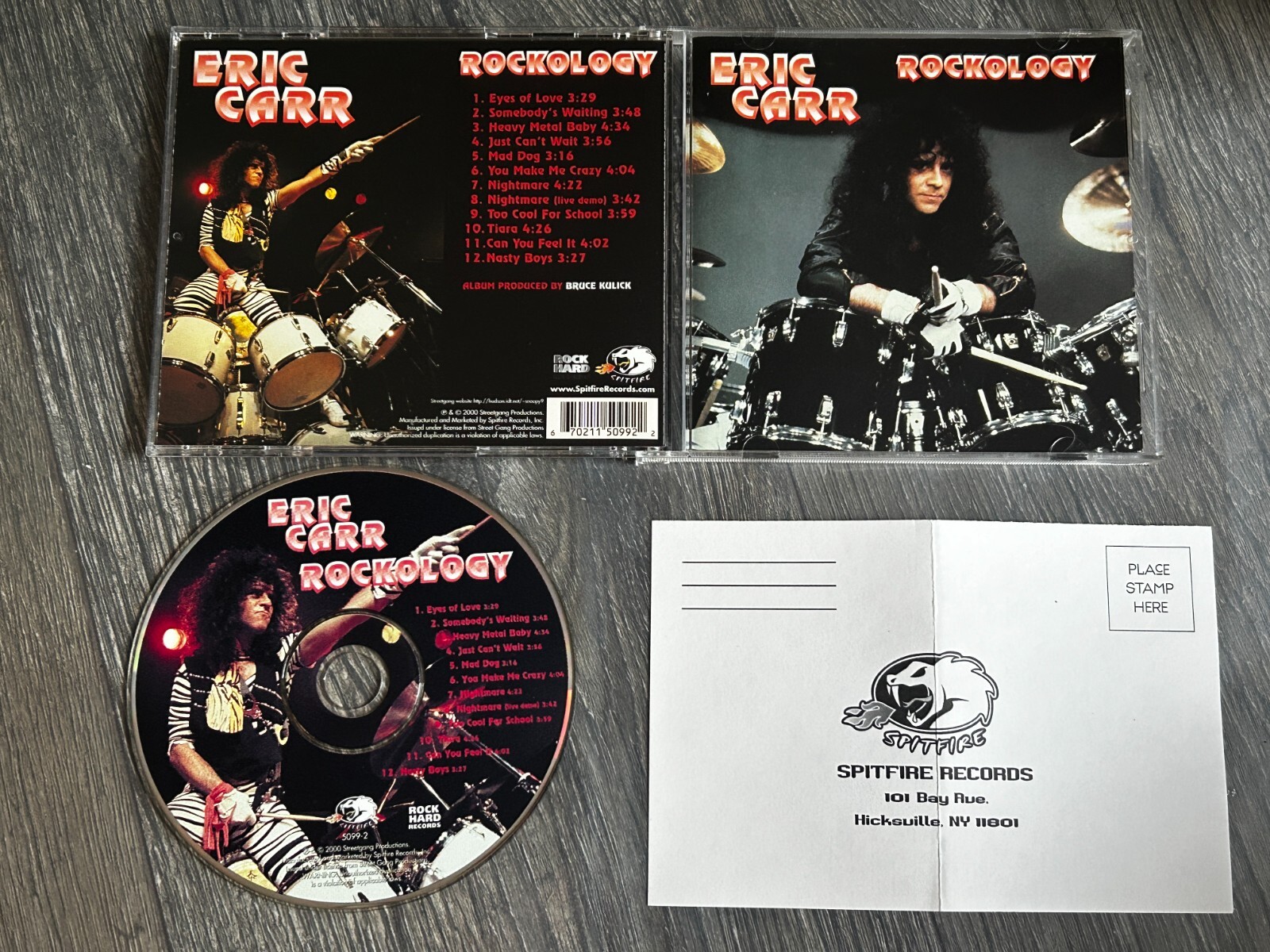 KISS CD Eric Carr Rockology Picture Disc 2000 Spitfire Bruce Kulick USA Vintage