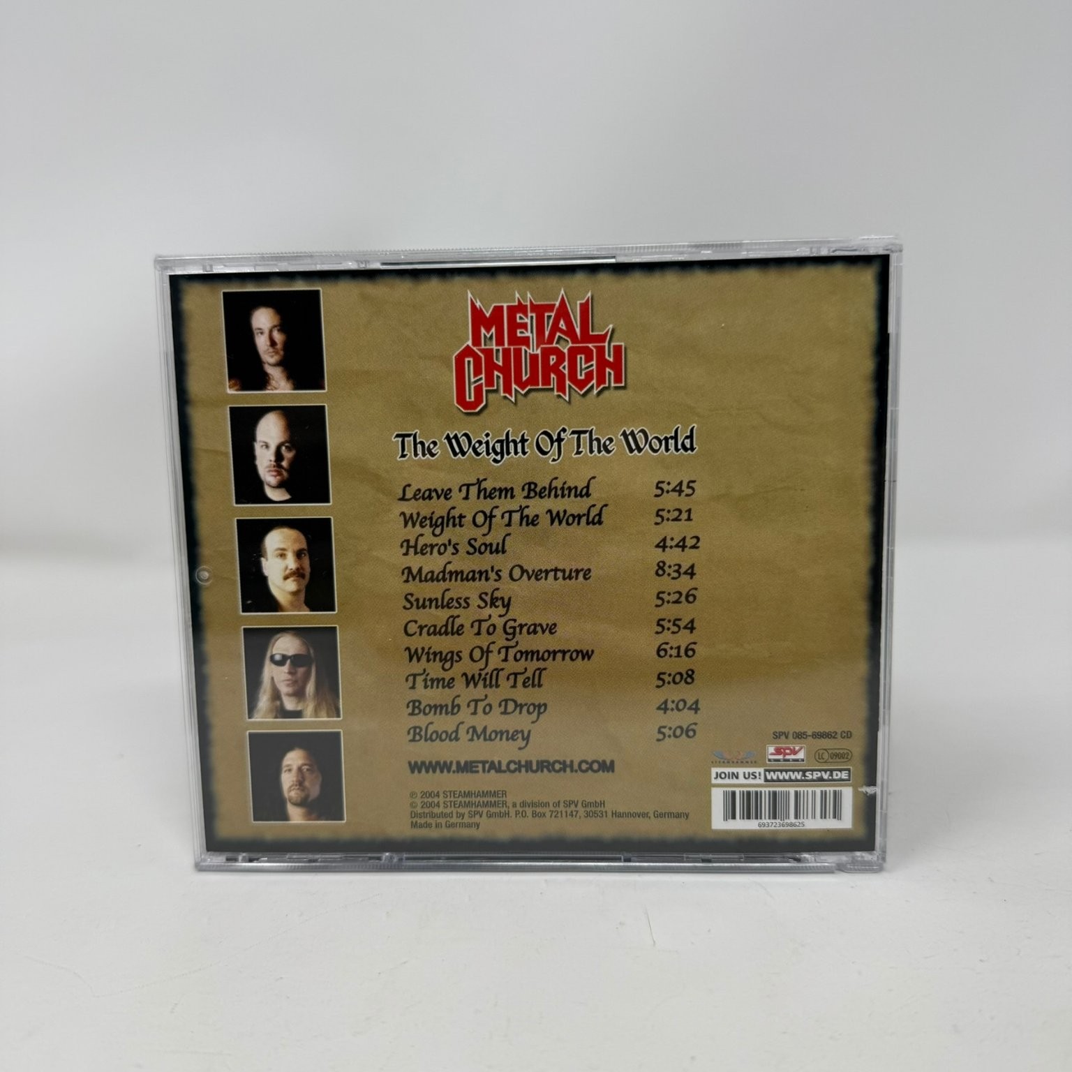Metal Church – The Weight Of The World (CD, 2004) Heavy Metal SPV - Notch Cut