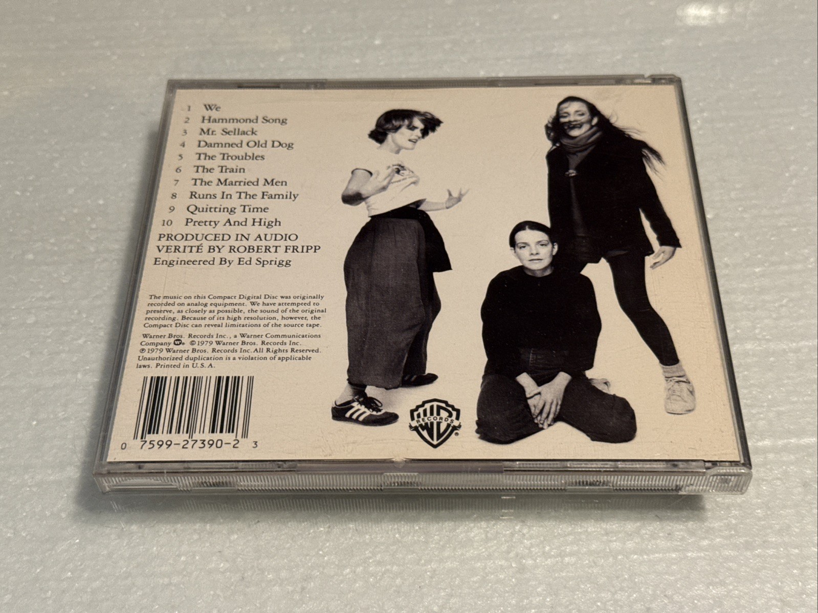The Roches Self-Titled Debut Album Warner Brothers ROBERT FRIPP 1979 3298-2