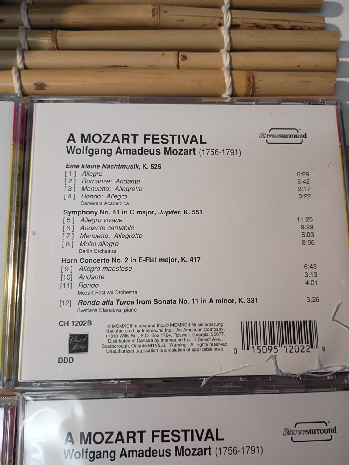 A Mozart Festival Set Of 4 CDS Great Condition 1993