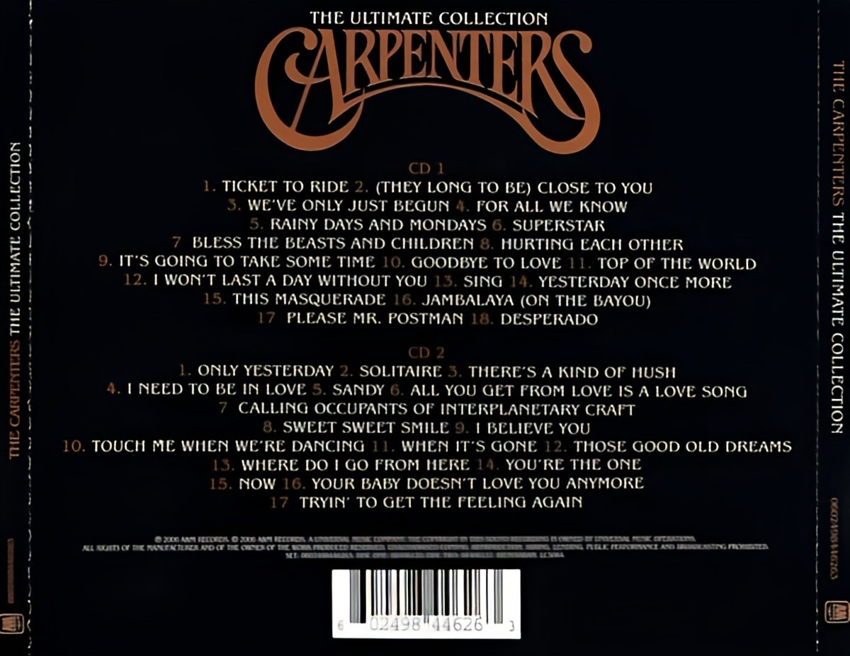 Carpenters – The Ultimate Collection 2 CD Set - Compilation Album - NEW