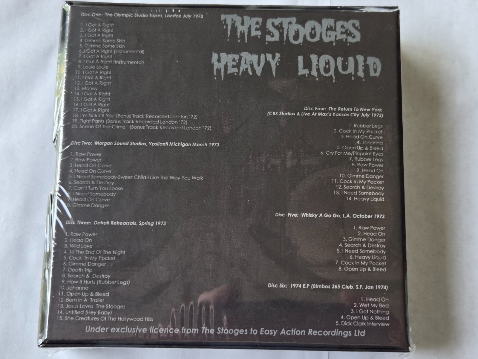 The Stooges 6 Disc Mini Box Set "Heavy Liquid" Complete