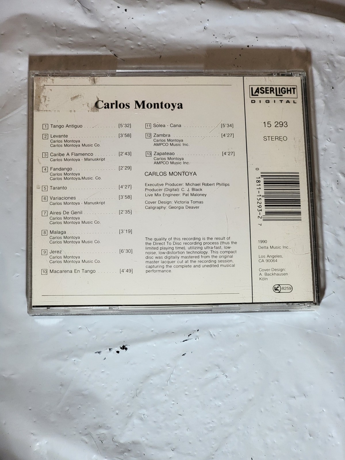 Carlos Montoya - Flamenco Direct (CD, 1990, LaserLight Digital) Audiophile