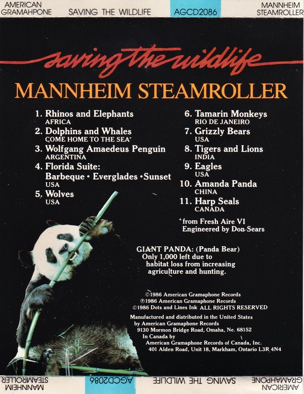 Mannheim Steamroller - Saving The Wildlife (CD) (Good Plus (G+)) - 3900528748