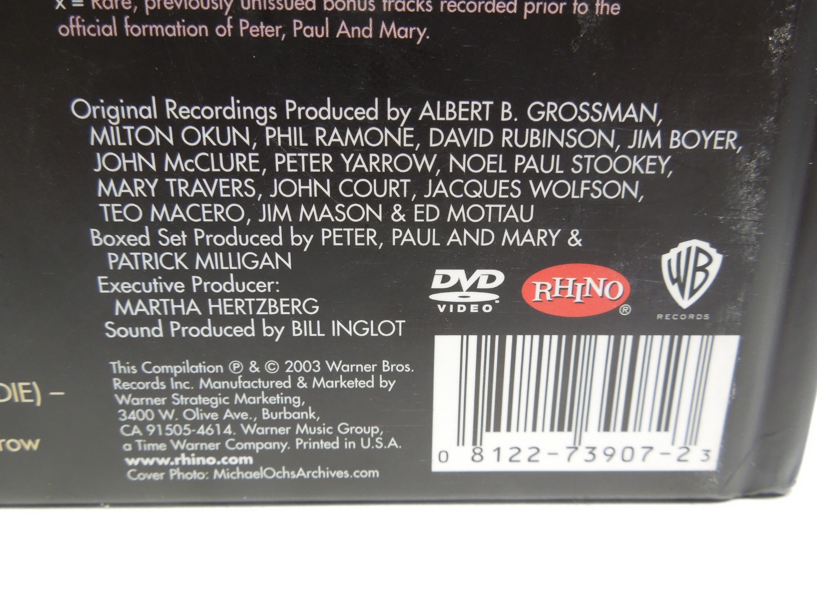 Carry It on, Peter, Paul and Mary - with Bonus DVD, Boxed Set, Rhino Records