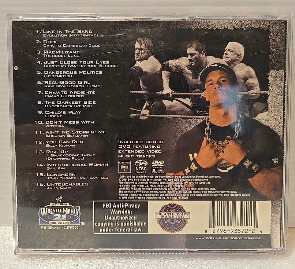 ThemeAddict Theme Addict WWE CD & DVD The Music; 2 discs; Discs EXCELLENT