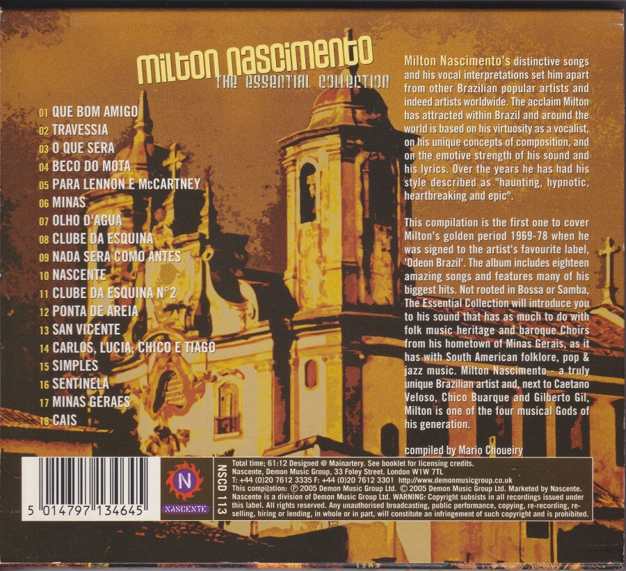 MILTON NASCIMENTO (2) CDs Essential Collection + Nascimento FREE SHIPPING