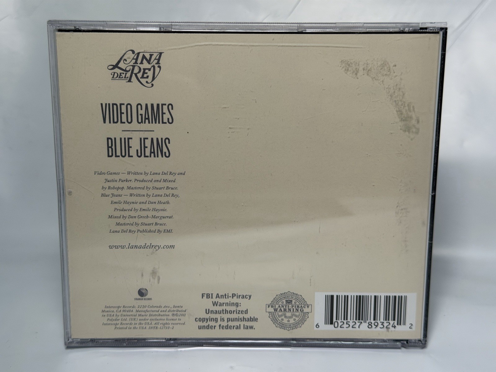 Lana Del Rey - Video Games/Blue Jeans Record Store Day Singles (CD, 2011) Tested