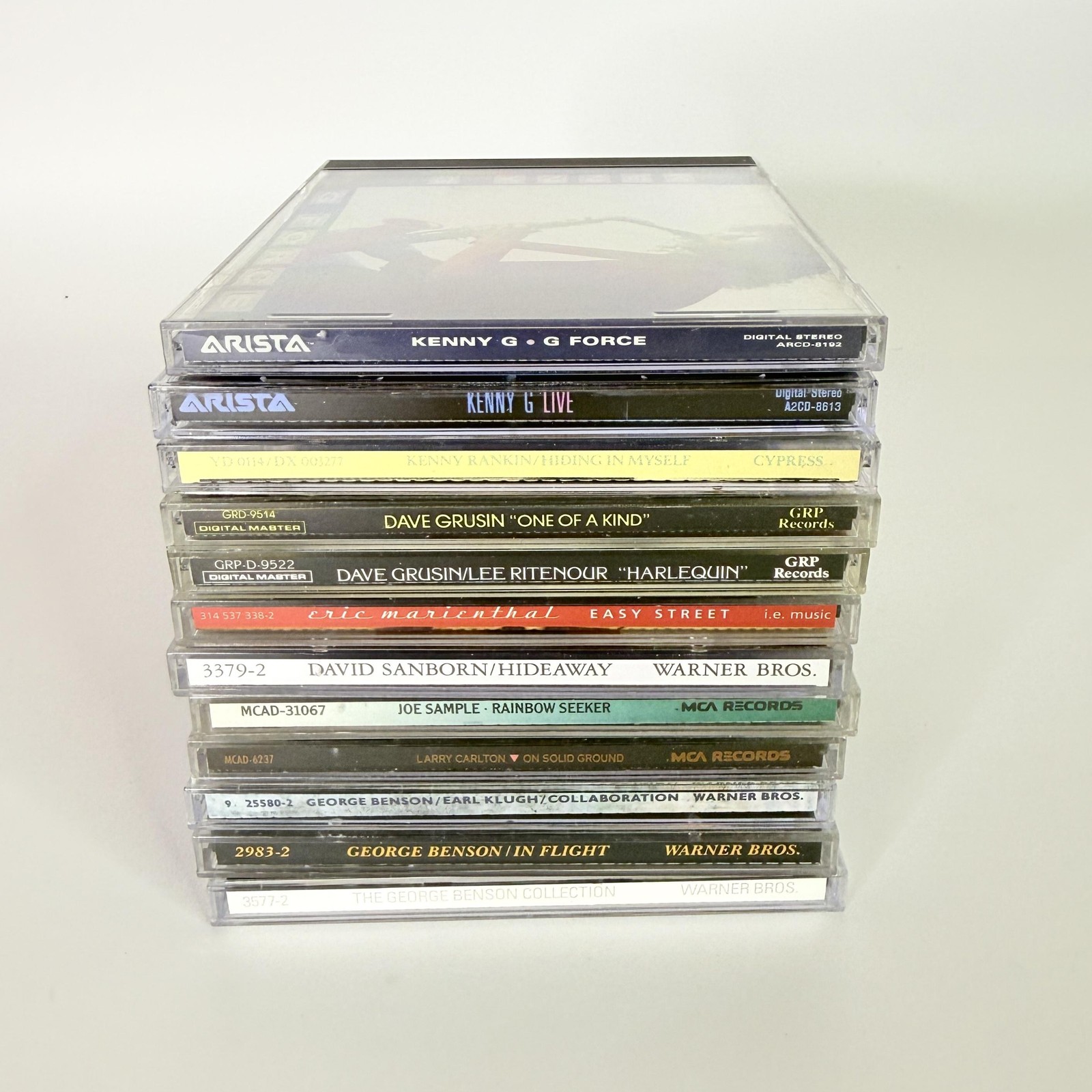 Kenny G Rankin Grusin Benson CD Lot 12 Smooth Contemporary Jazz Album Multicolor