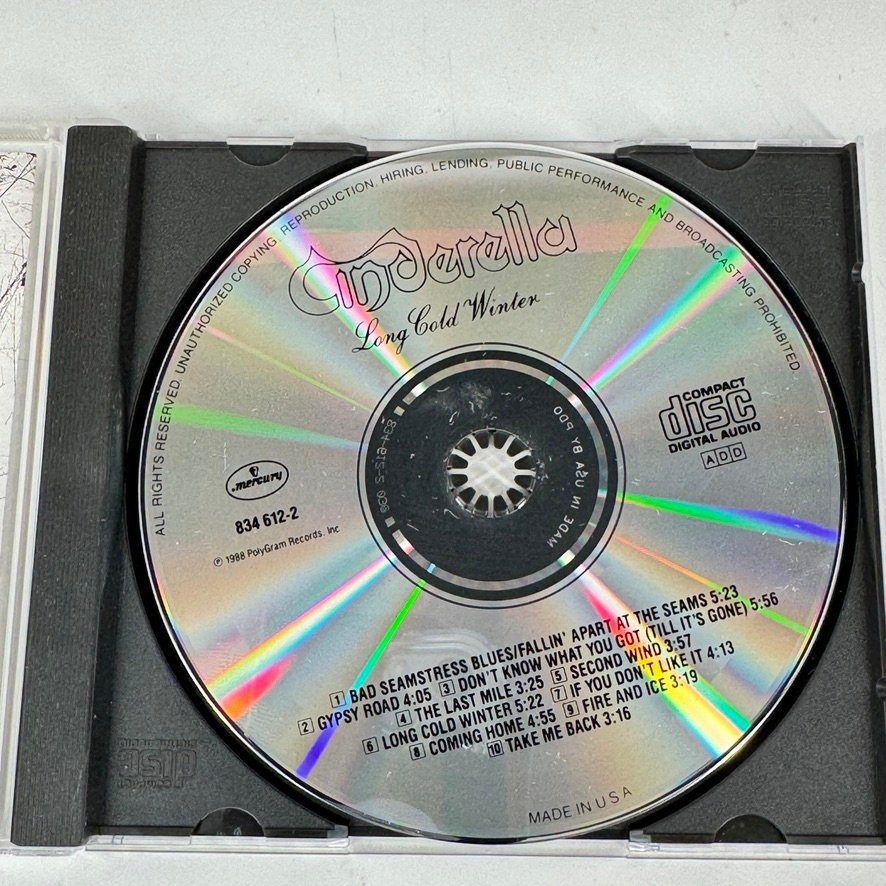 Cinderella – Long Cold Winter CD 1988 Hard Rock Glam Metal Mercury USA