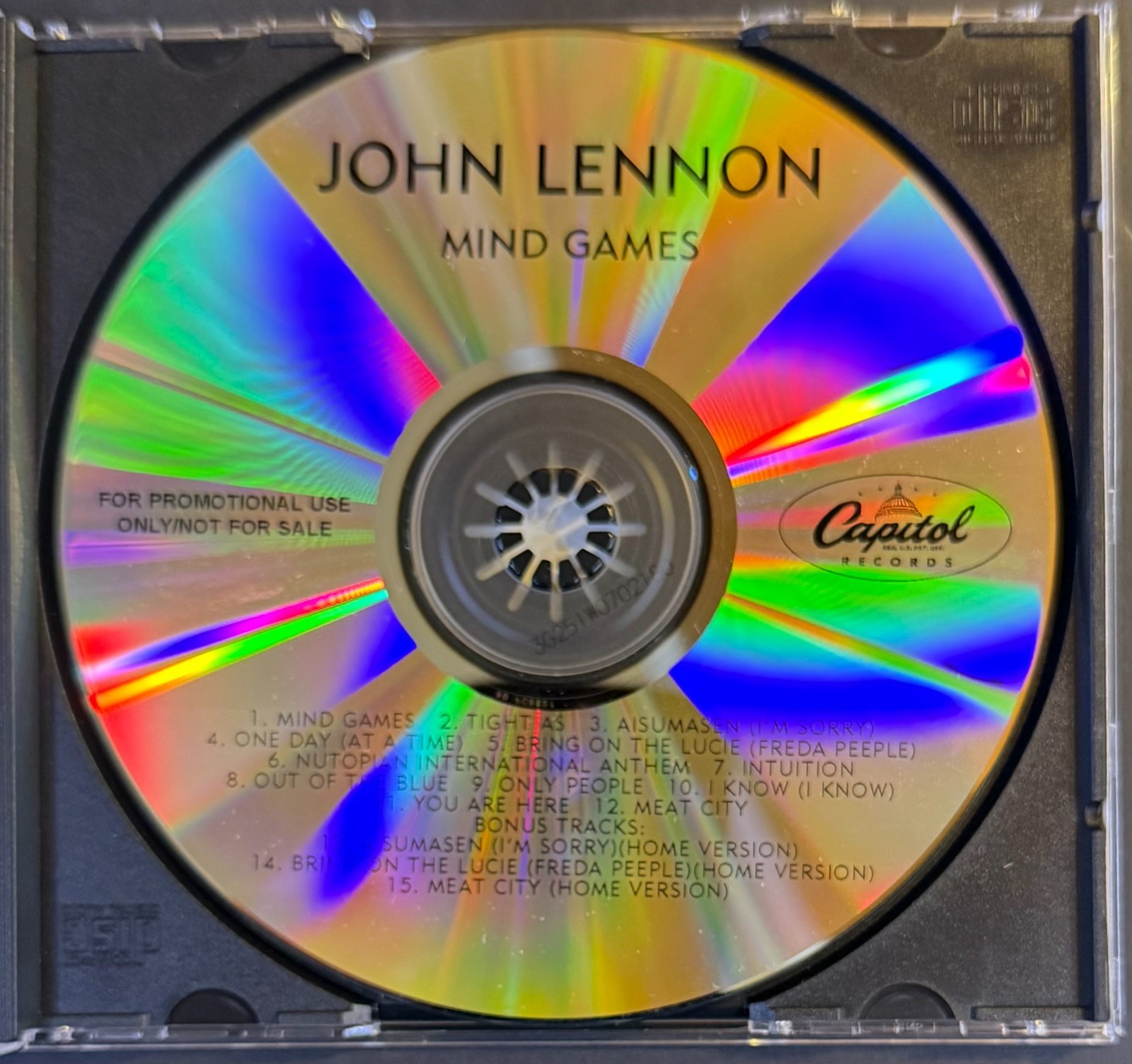 JOHN LENNON Mind Games VERY RARE ADVANCE IN-HOUSE PROMO CD Capitol Remaster 2002