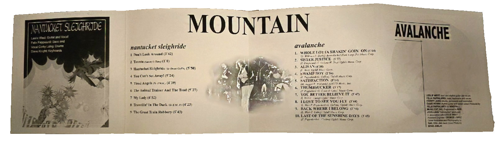 Mountain-Nantucket Sleighride /Avalanche 2 Albums on 1 CD RARE Import, MINT
