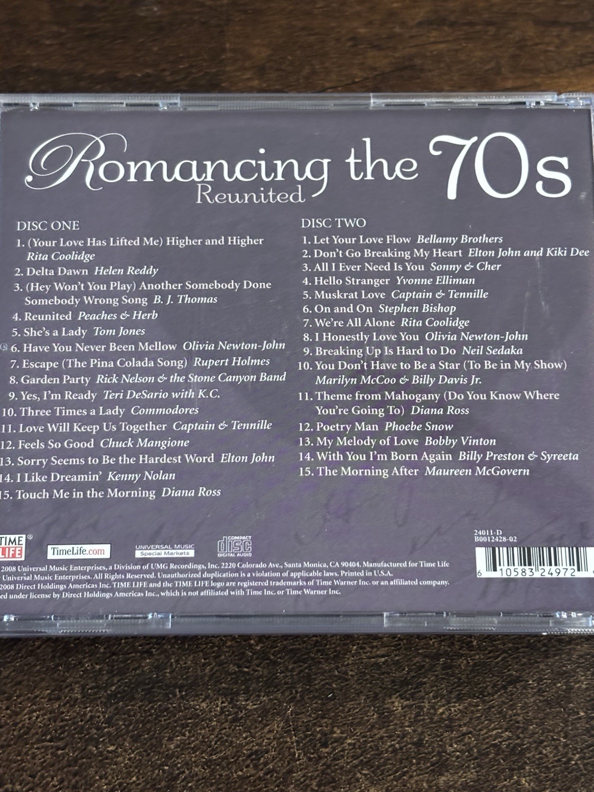 Time Life Romancing the 70’s 7-CD Set Ten CD’s FREE SHIPPING