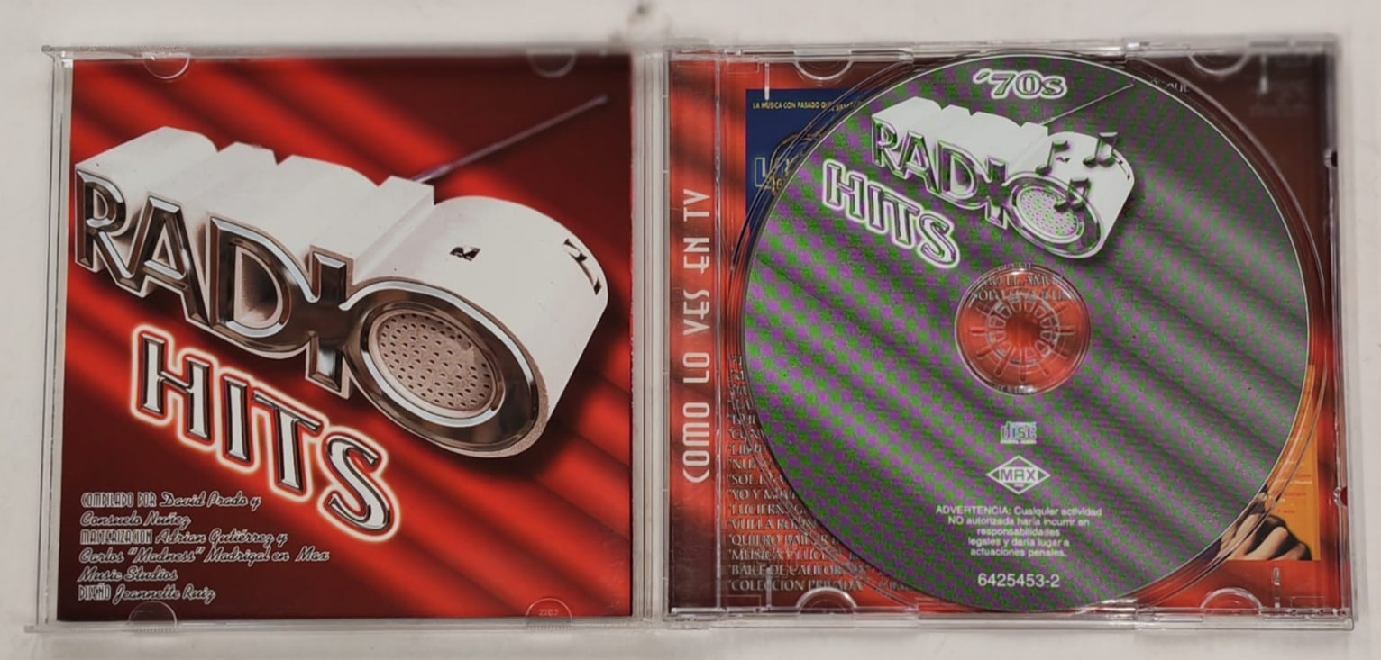 RADIO HITS 70'S, FEAT. SHOCKING BLUE / DRUPPI, 2001 MEXICAN CD, SOC,POP ROCK,