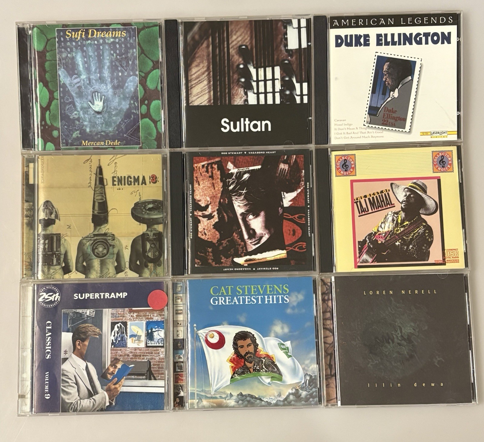 World Music, Jazz, Blues & Classic Rock CD Collection – Ambient & Legends (9 CD)