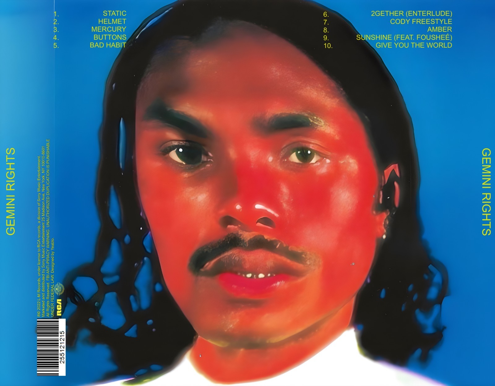 Steve Lacy - Gemini Rights CD Album (RCA, 2022) Contemporary R&B