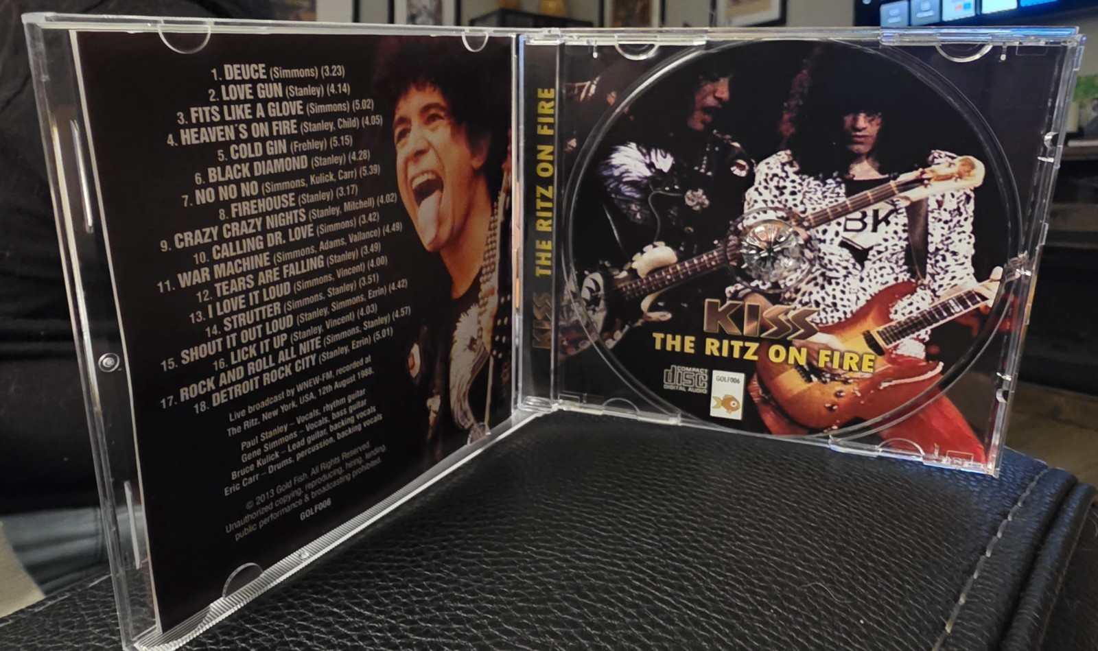 KISS " The Ritz On Fire " Cd Live August 12th 1988 Paul Stanley Gene Simmons NM
