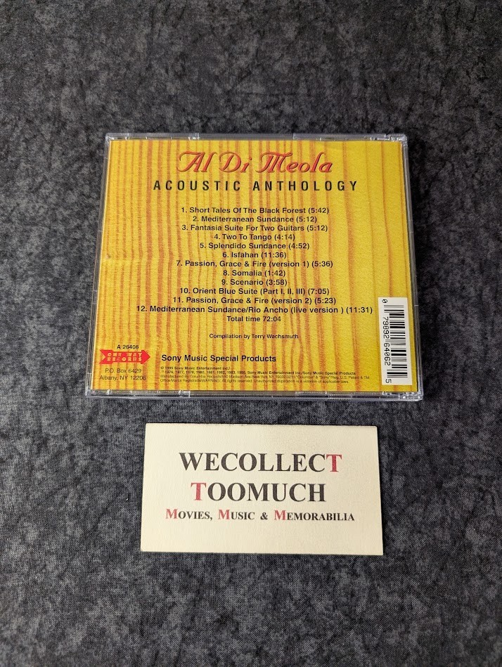 Al Di Meola Acoustic Anthology 1995 CD Sony First Edition 12 Tracks :)