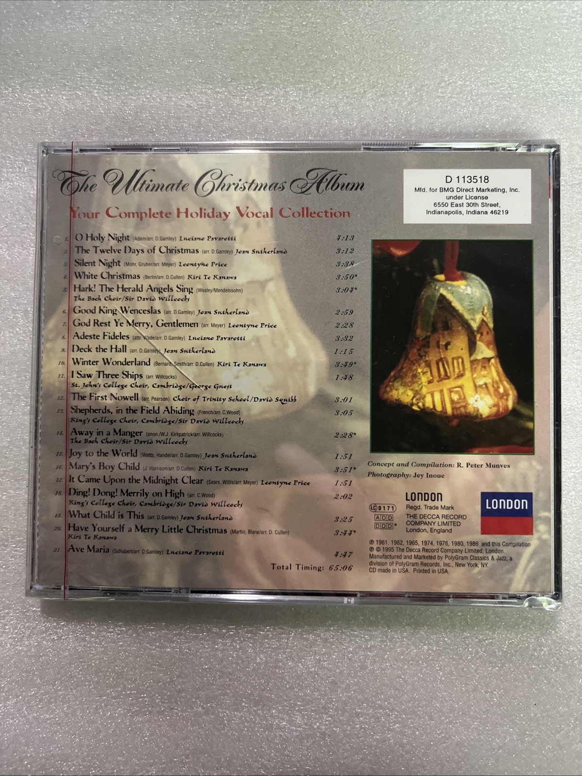 Decca London - Ultimate Christmas Album (CD, BMG Direct) NEW SEALED w Case Wear