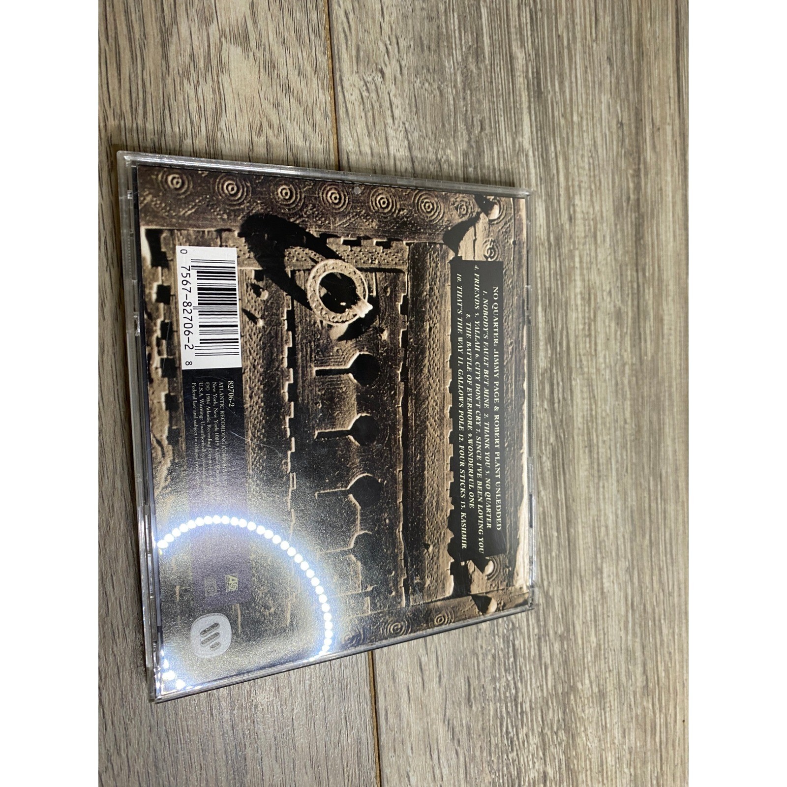 Atlantic Jimmy Page Robert Plant No Quarter CD OS Multicolor Excellent Rock 1994