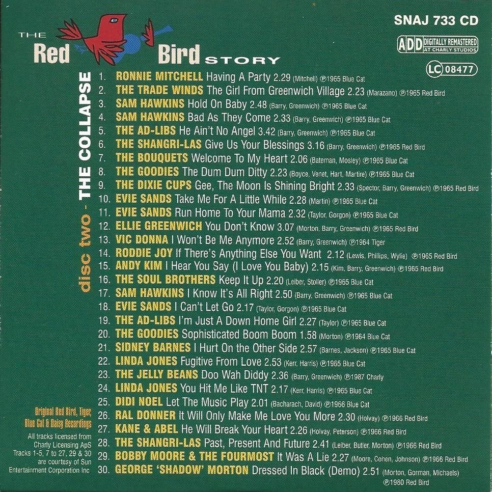 THE RED BIRD STORY - 2001 CHARLY - 3 X CD BOX SET - [VARIOUS ARTISTS] LIKE NEW!