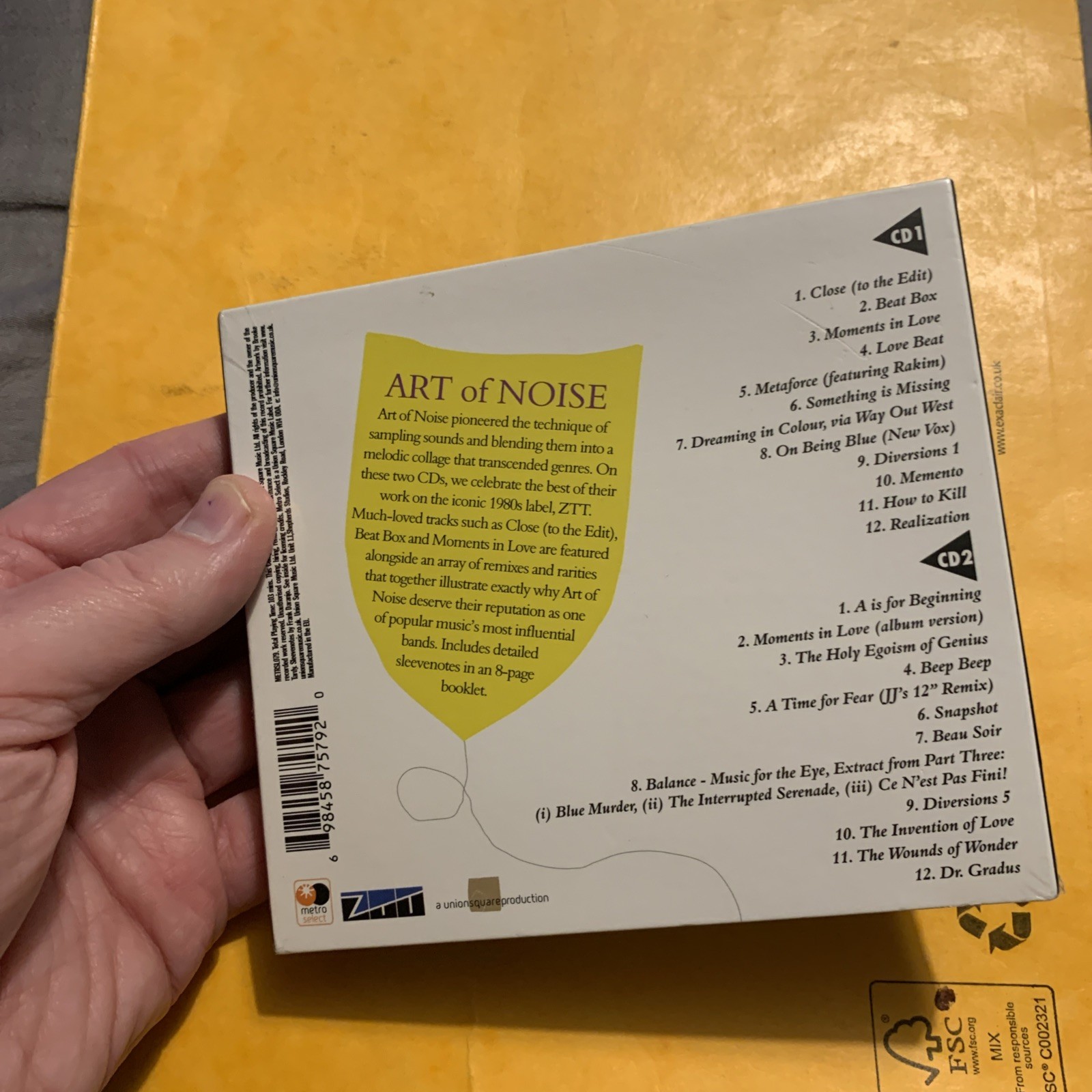 The Best of Art of Noise ZTT / Union Square 2013 2 x CD Set New Sealed Very Rare