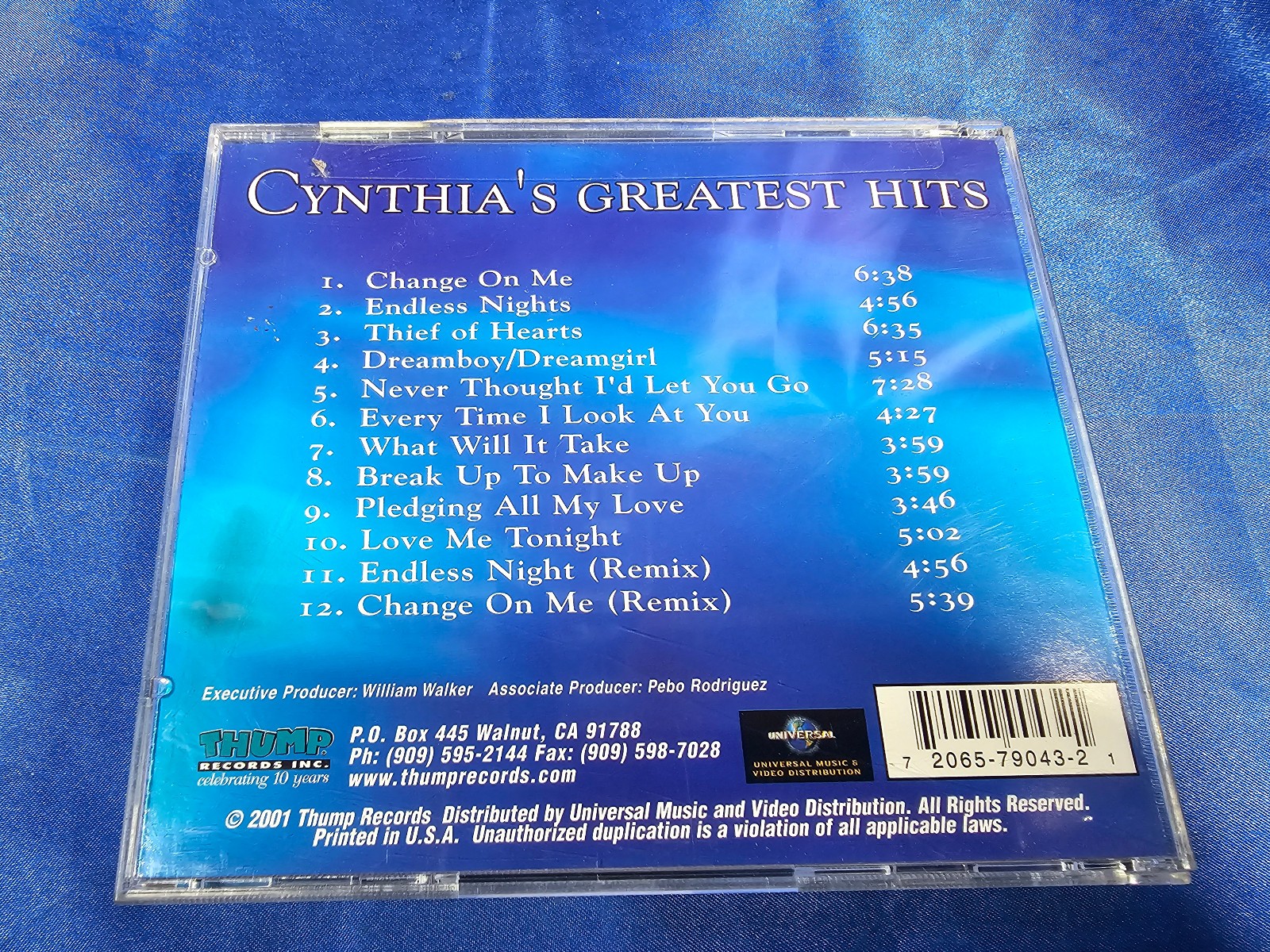 Cynthia's Greatest Hits by Cynthia (CD, 2001, Thump Records)