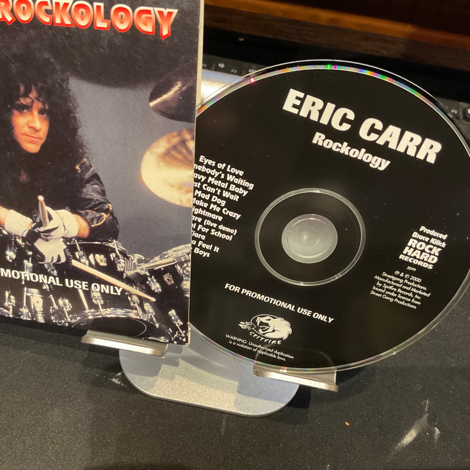 ERIC CARR CD Rockology 2000 Spitfire Records ADVANCE PROMO in SLIP CASE KISS
