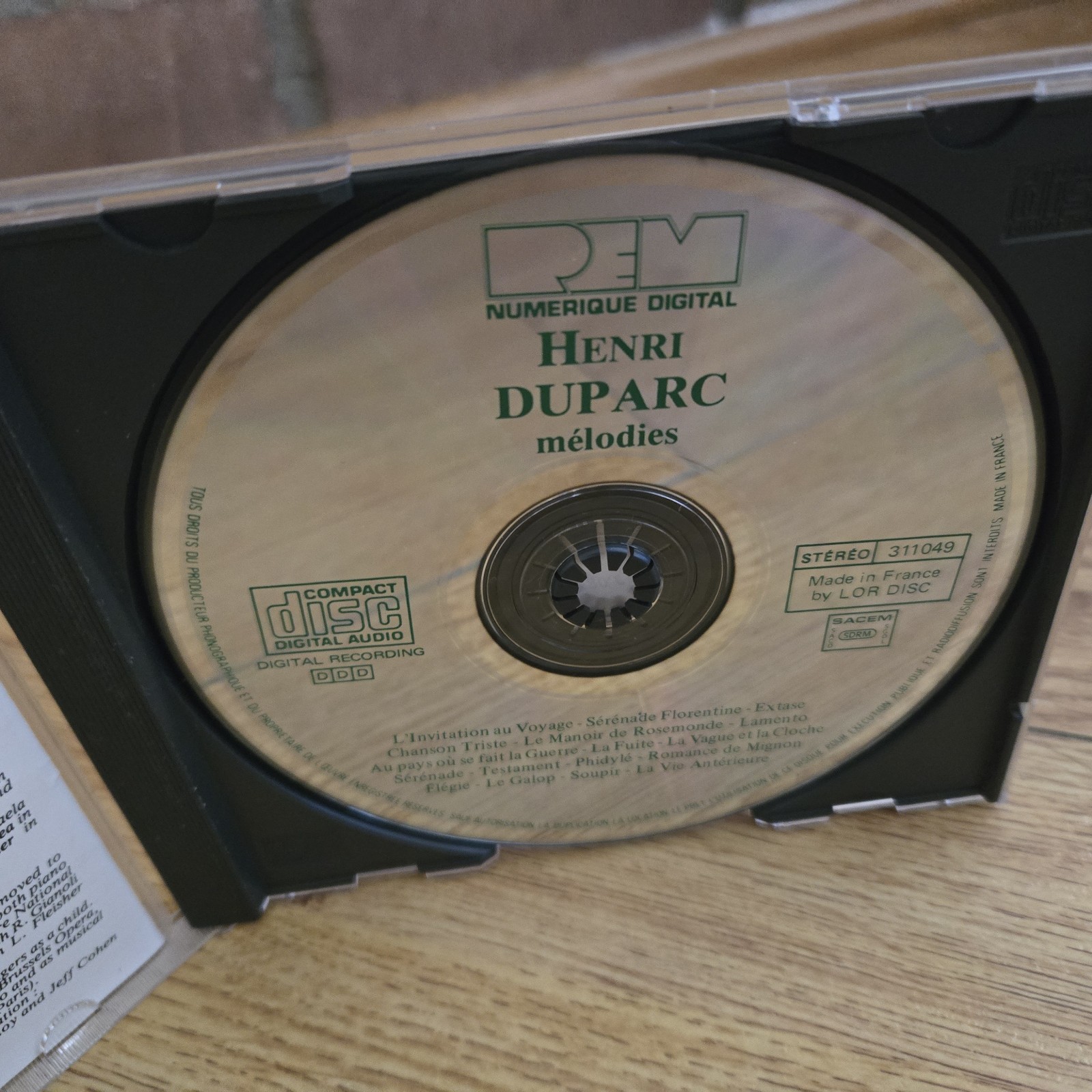 FRANCE IMPORT: Henri Duparc: Mélodies [François Le Roux] (CD REM 1997) CLASSICAL