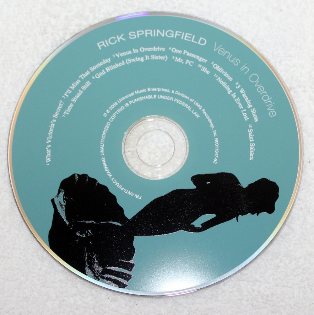 Rick Springfield ~ Venus in Overdrive 2008 New Door Records Digipak Used CD VG++
