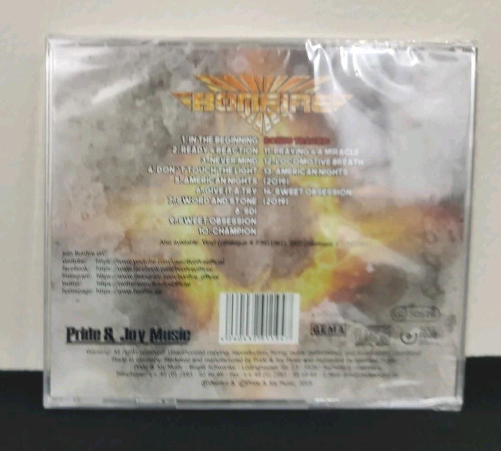 Bonfire CD "Live On Holy Ground" WACKEN 2018 /Signed by Entire Band New & Sealed