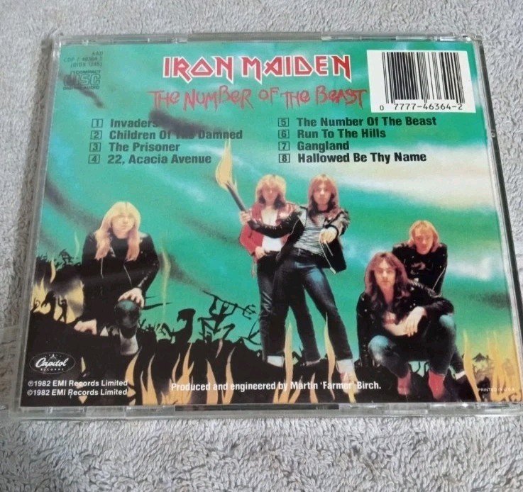 IRON MAIDEN The Number Of The Beast(CD, 1982) Original EARLY USA PRESS~Rare! OOP