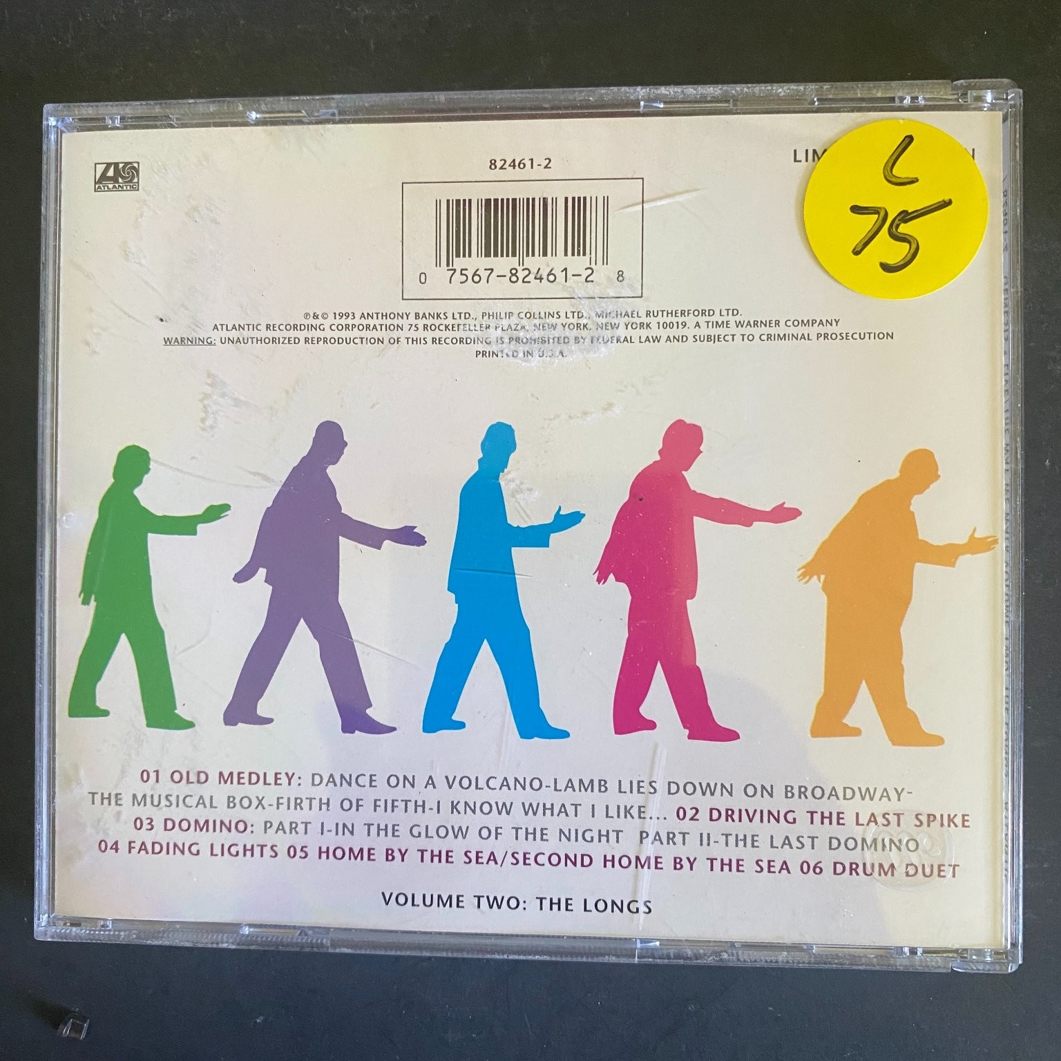 Genesis – Live The Way We Walk Vol 2 The Longs CD 1993 Limited Ed. Atlantic Prog