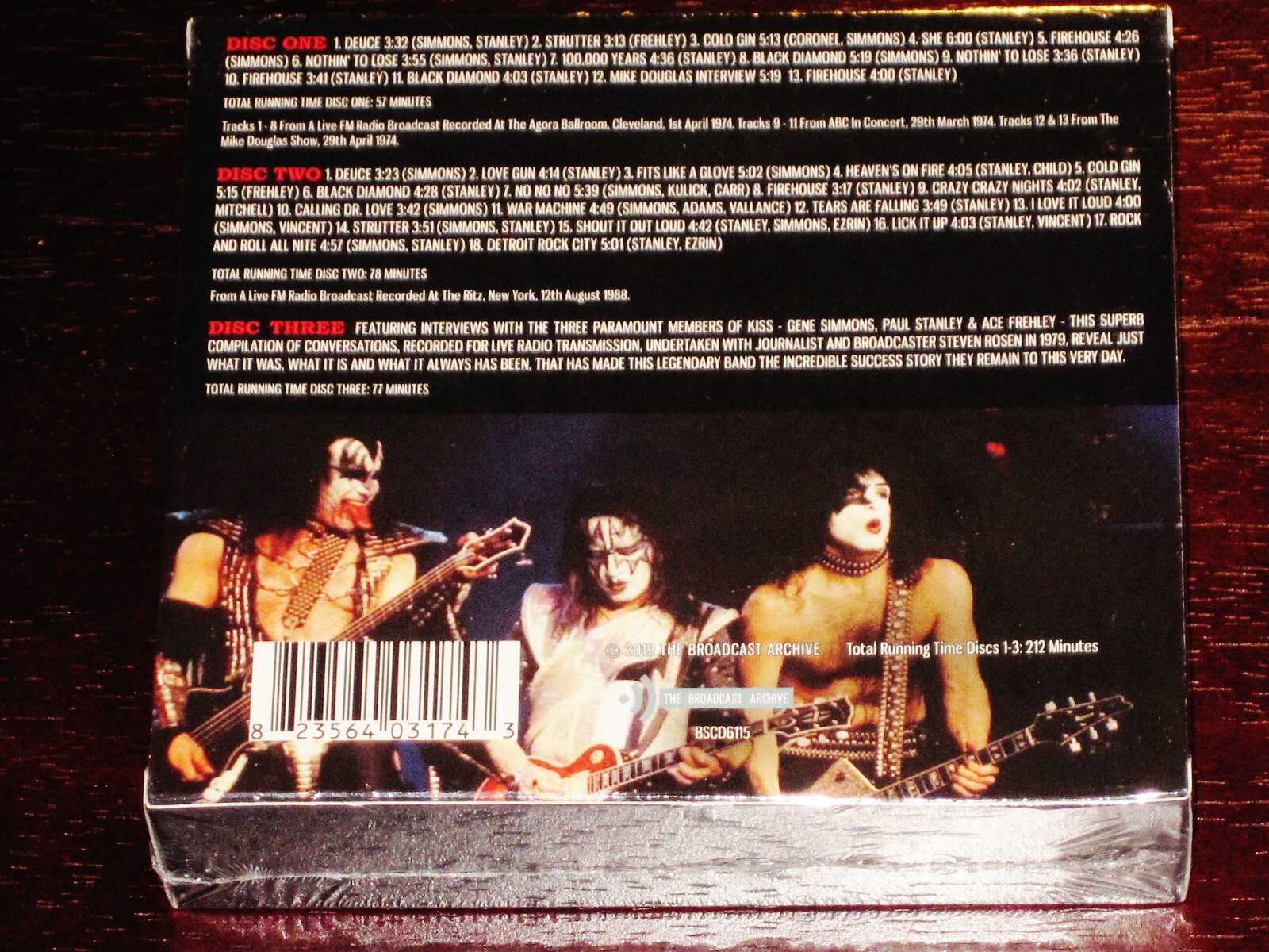 KISS: The Broadcast Archives - Radio Broadcasts 1970s - 1980s 3 CD Box Set NEW