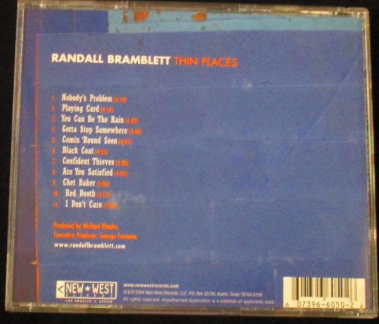 Randall Bramlett, Thin Places, CD, 2004, New West Records