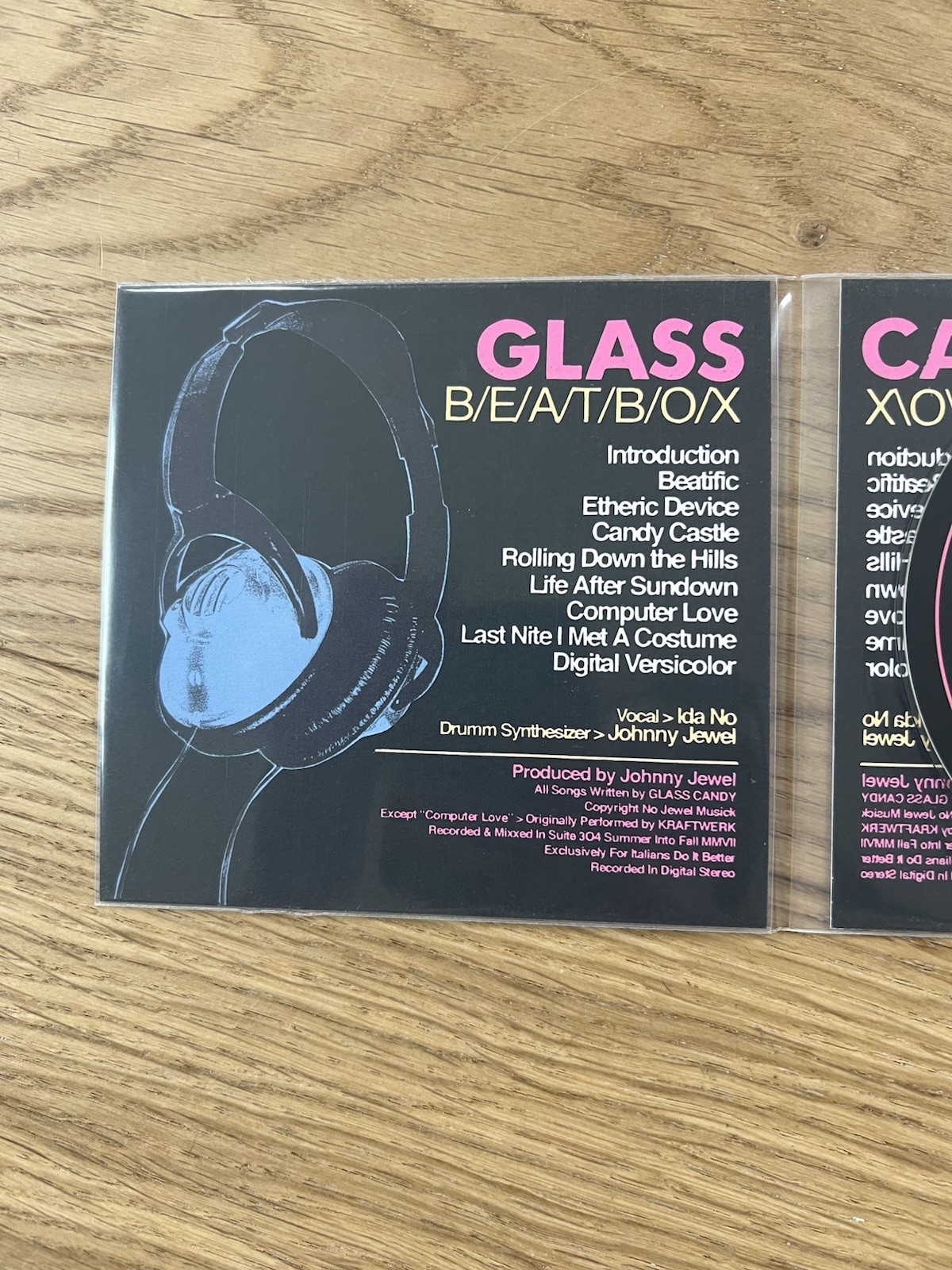 Glass Candy Beatbox ORIG OOP Plastic Sleeve Gatefold CD Chromatics