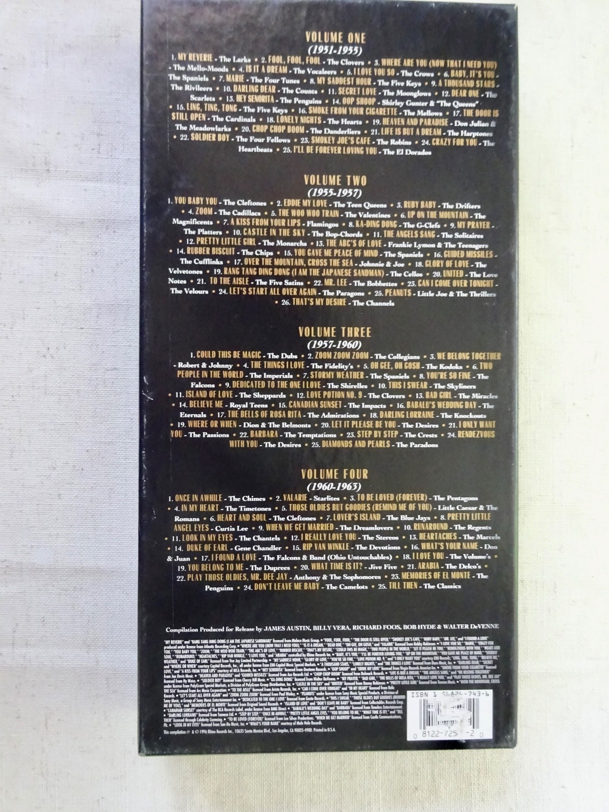 "The Doo Wop Box II" 4-CD Box Set ~ 1951-1963 R&B Groups ~ 101 Tracks With Book