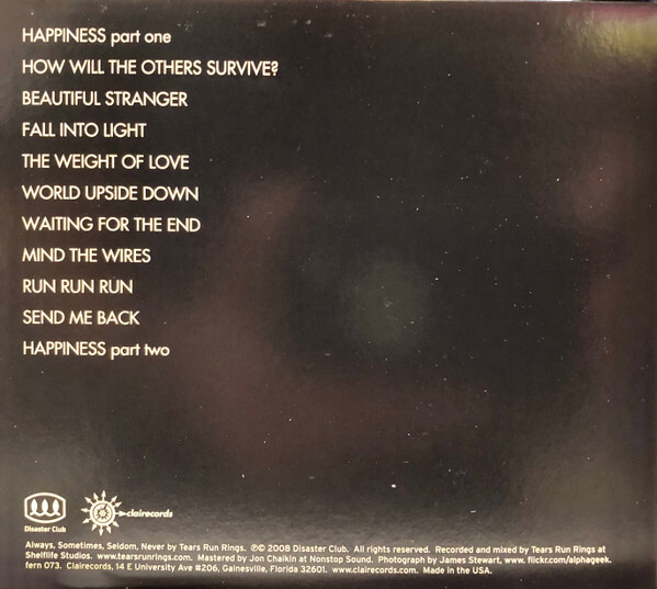 Tears Run Rings - Always, Sometimes, Seldom, Never (CD, Album, Ltd, RP) (Mint (M