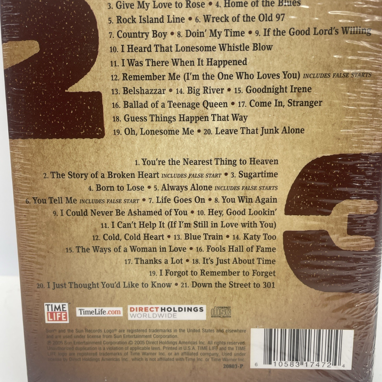 Johnny Cash The Complete Sun Recordings 1955-1958 3 CD Box Set Country Time Life