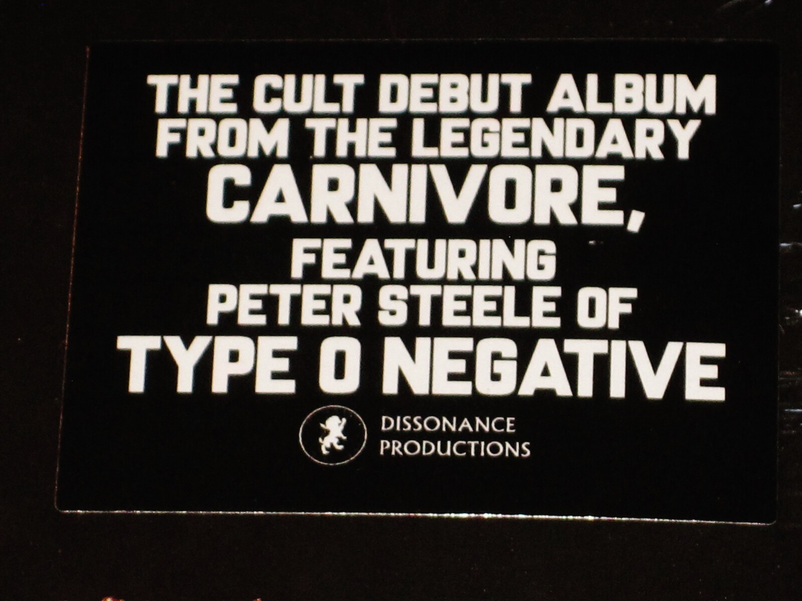 Carnivore: S/T Self Same CD 2022 Reissue Bonus Tracks Dissonance UK Digipak NEW