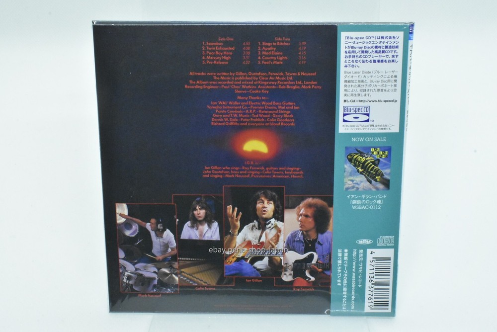 IAN GILLAN BAND-SCARABUS-JAPAN Paper Sleeve BLU-SPEC CD BONUS TRACK