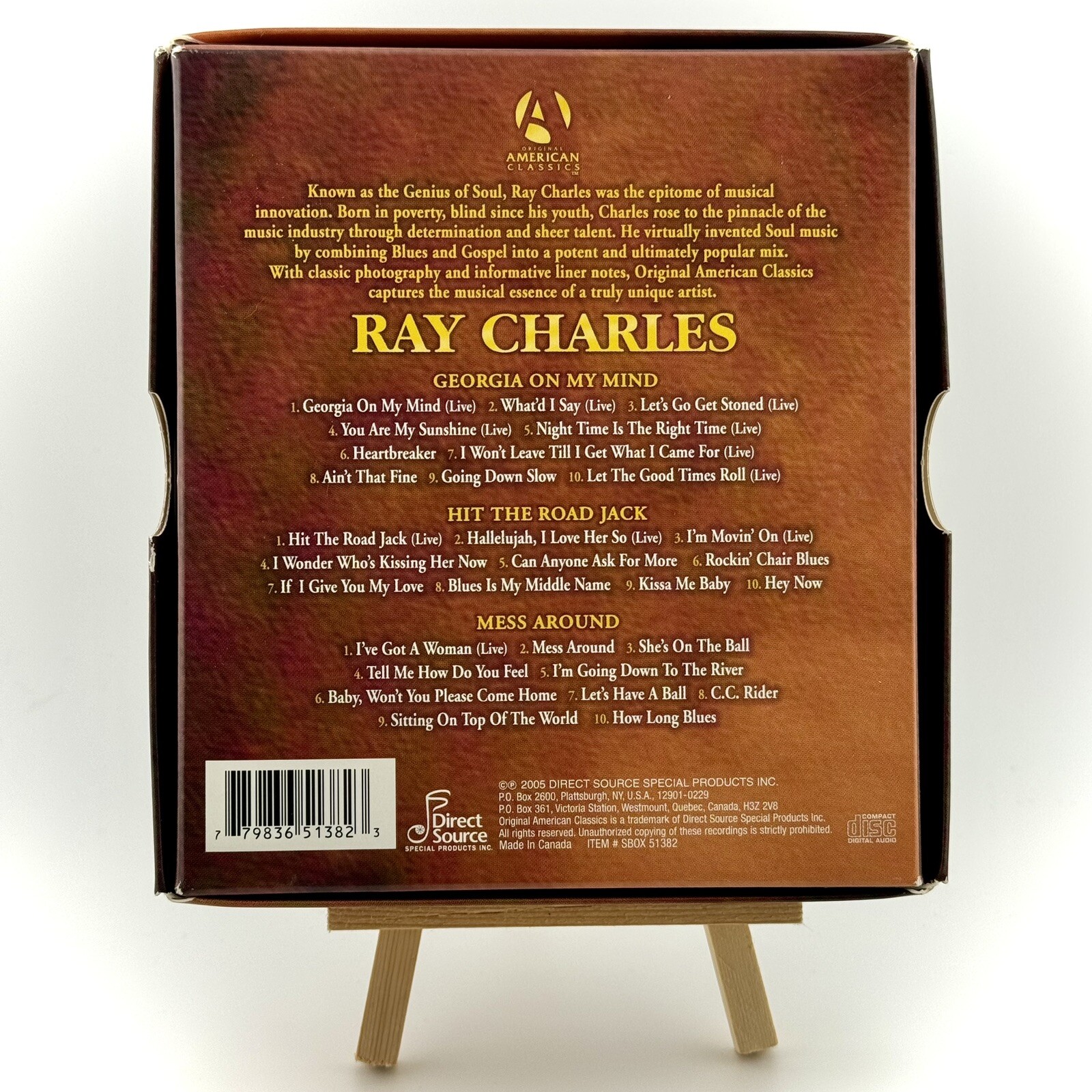 Ray Charles Original American Classics Music 3 CD Box Set